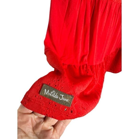 Matilda Jane Bellewood red tired mini Dress, Size SMALL - Picture 6 of 6